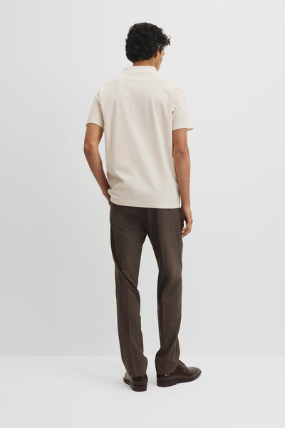 Mercerized Cotton Pique Zip Polo
