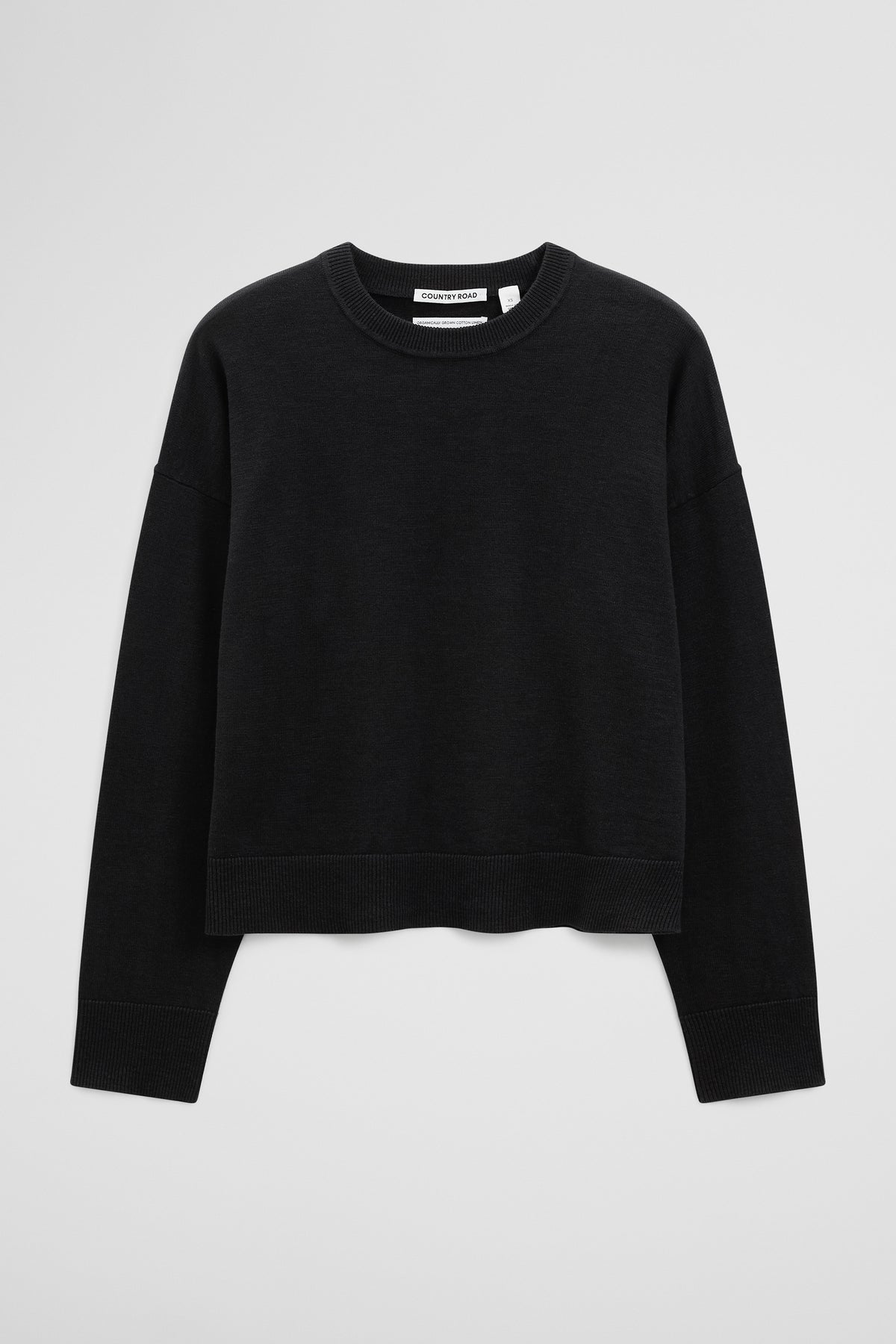 Cotton Linen Crew Neck Knit