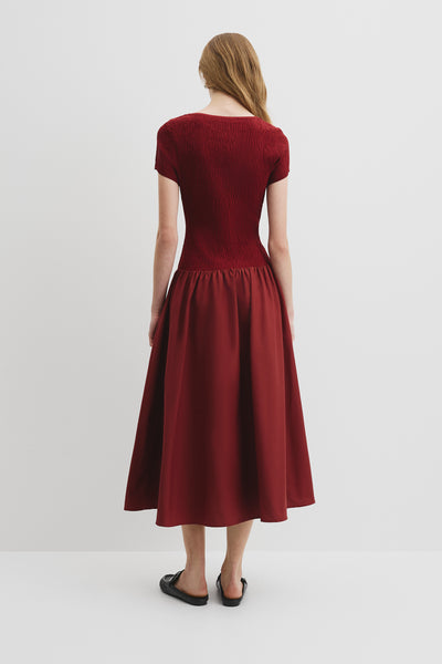 Mix Media Midi Knit Dress