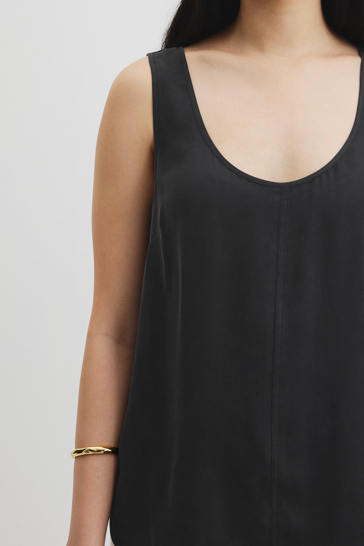 Cupro Scoop Neck Tank