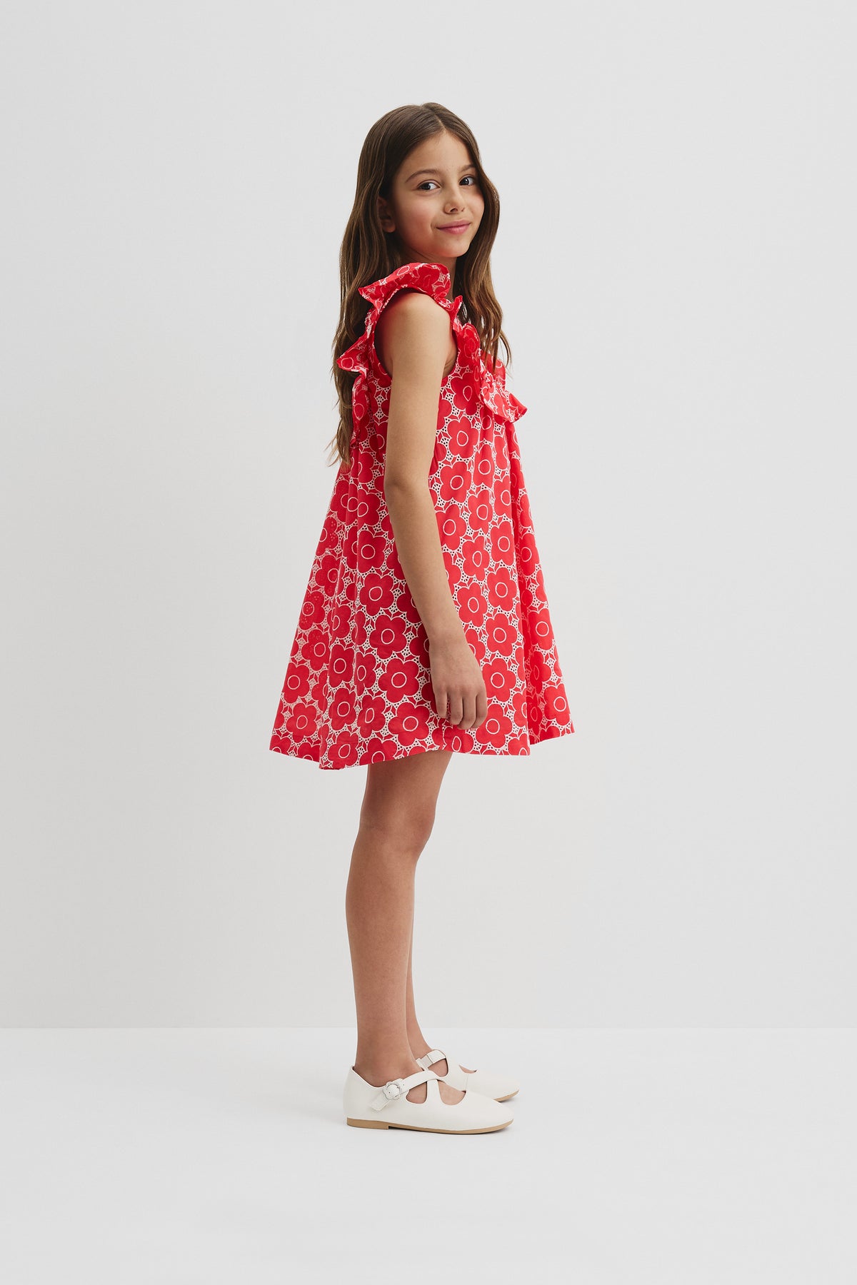 Organically Grown Cotton Broderie Mini Dress