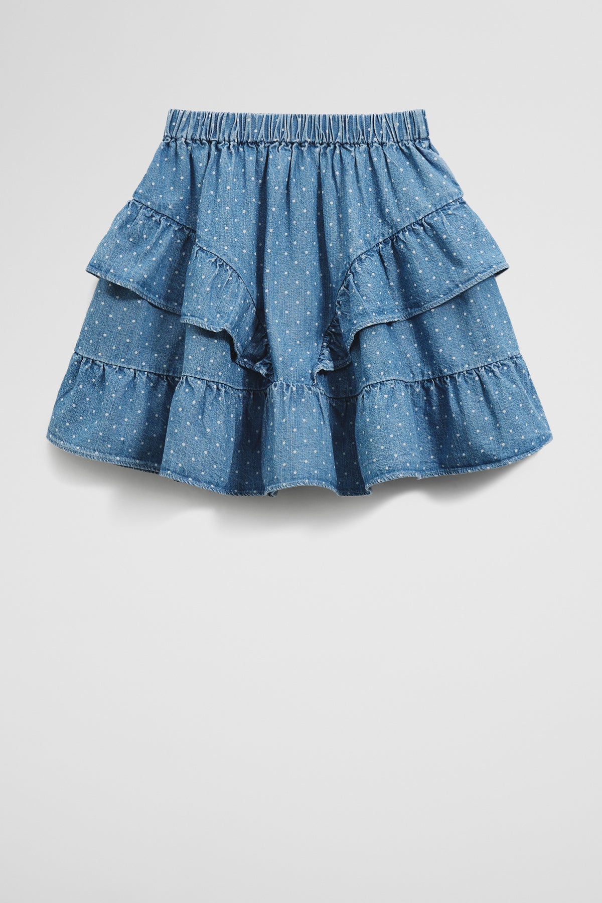 Cotton Frill Detail Mini Skirt