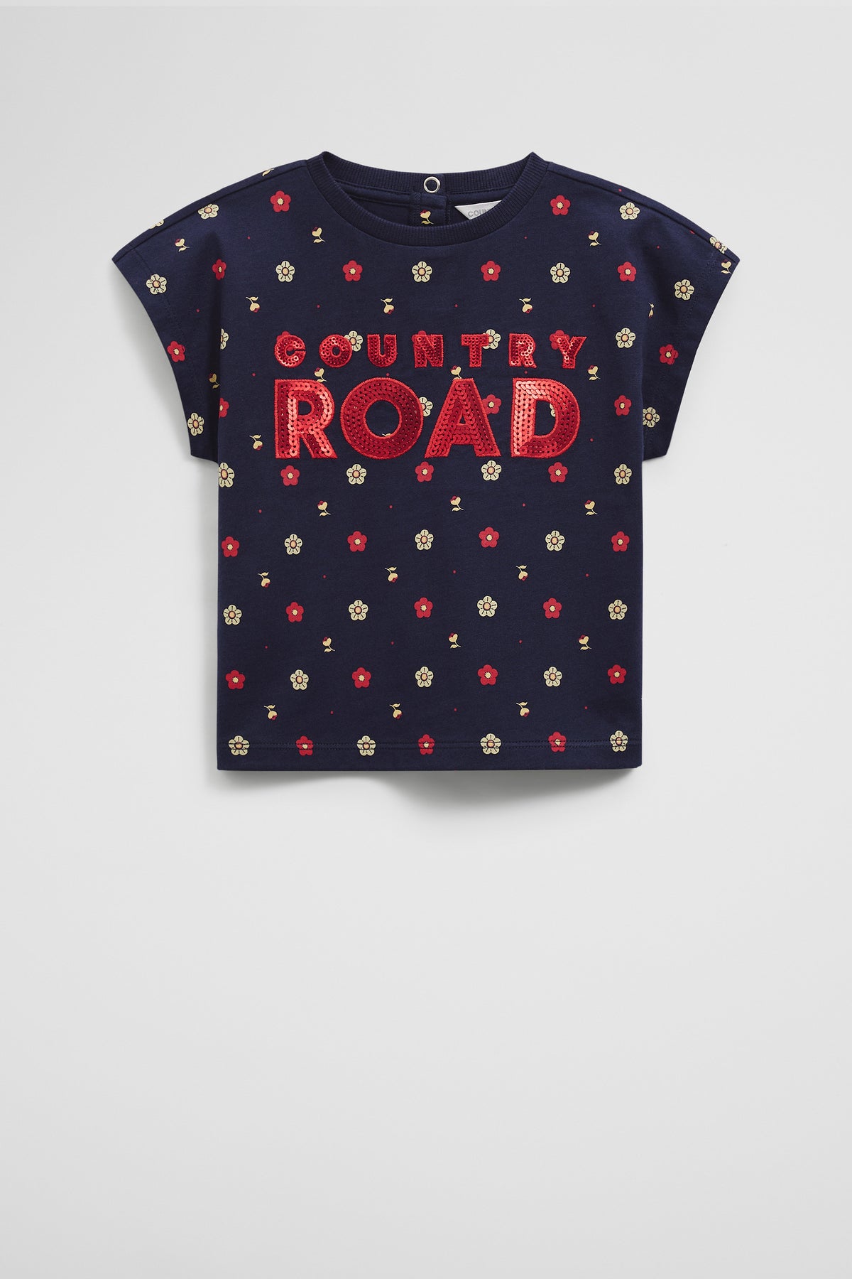 Organically Grown Cotton Sequin Logo T-Shirt