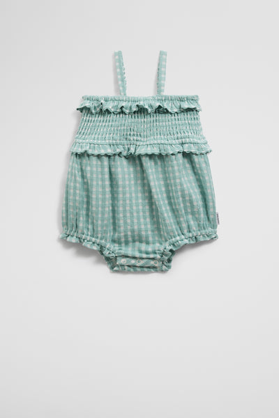 Gingham Frill Romper