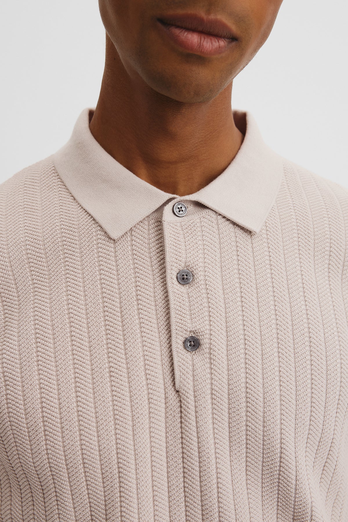 Australian Cotton Herringbone Knit Polo