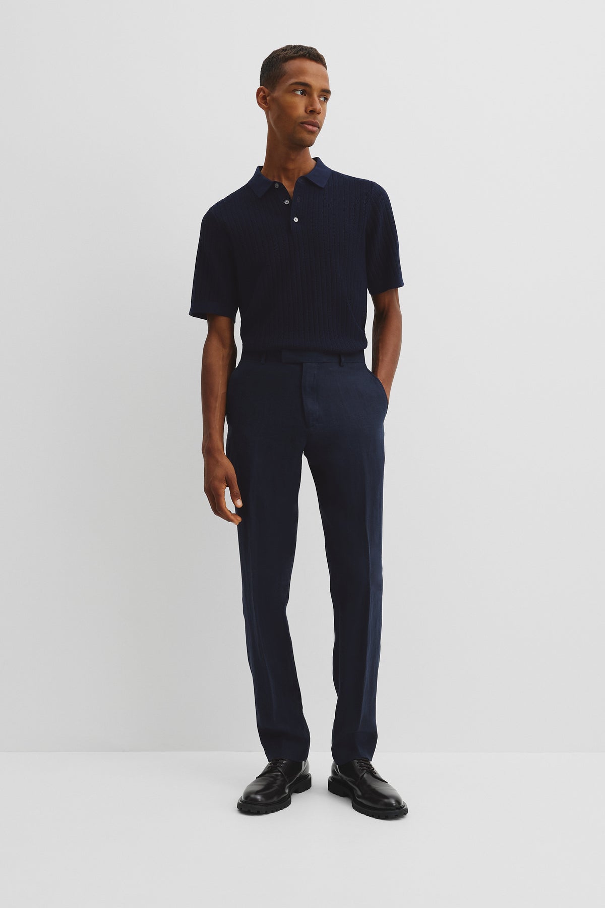 Australian Cotton Herringbone Knit Polo