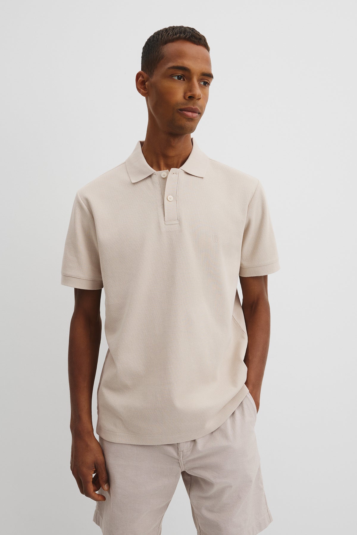 Short Sleeve Australian Cotton Textured Polo