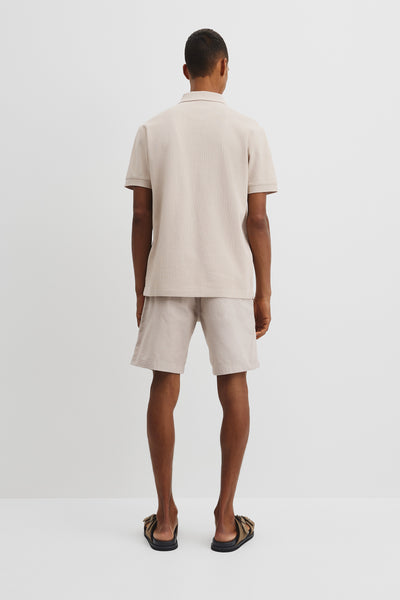 Short Sleeve Australian Cotton Textured Polo