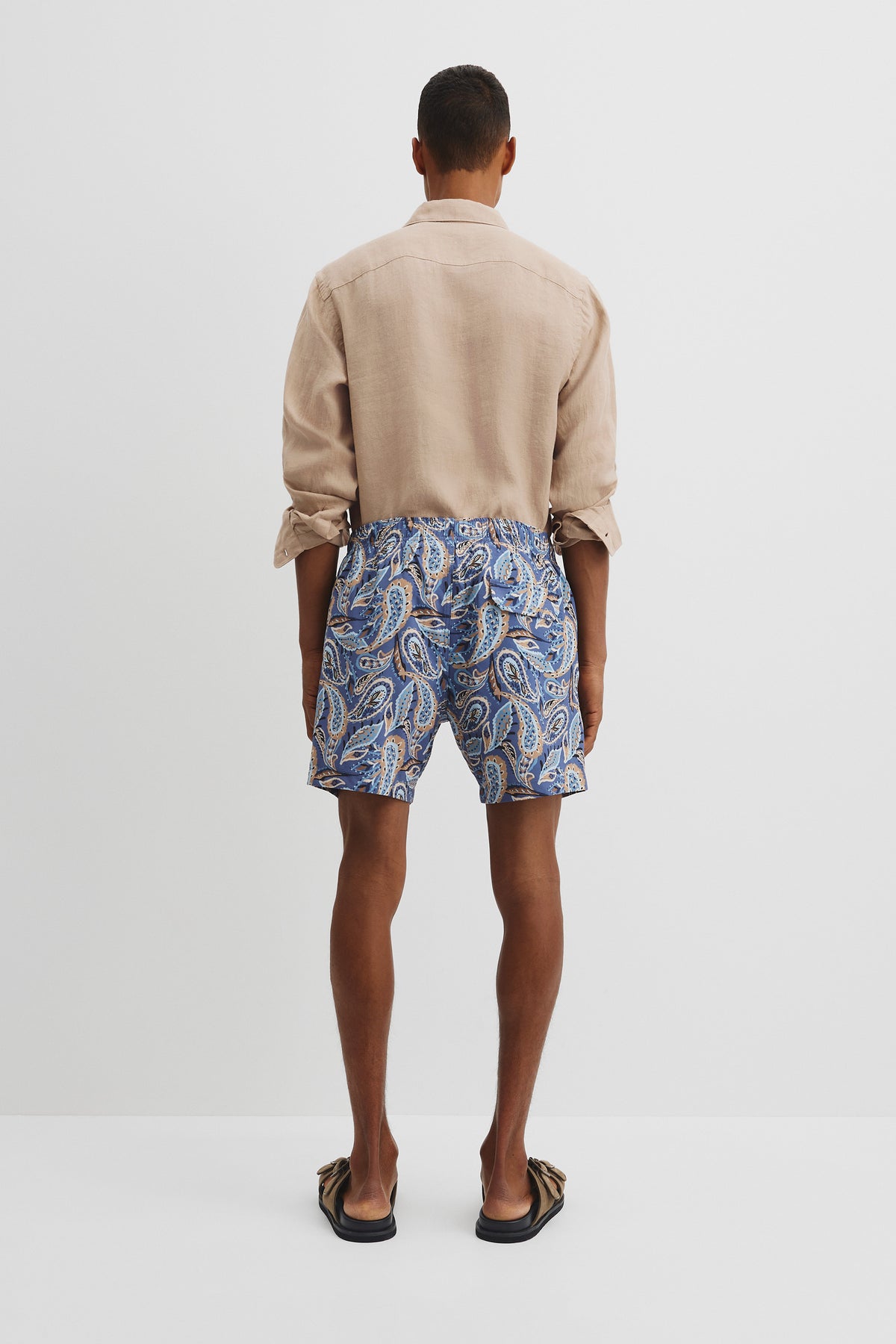 Recycled Polyester Paisley Print Swim Short
