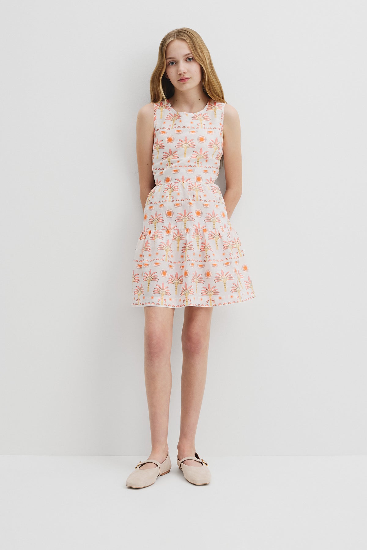 Sunset Print Mini Dress