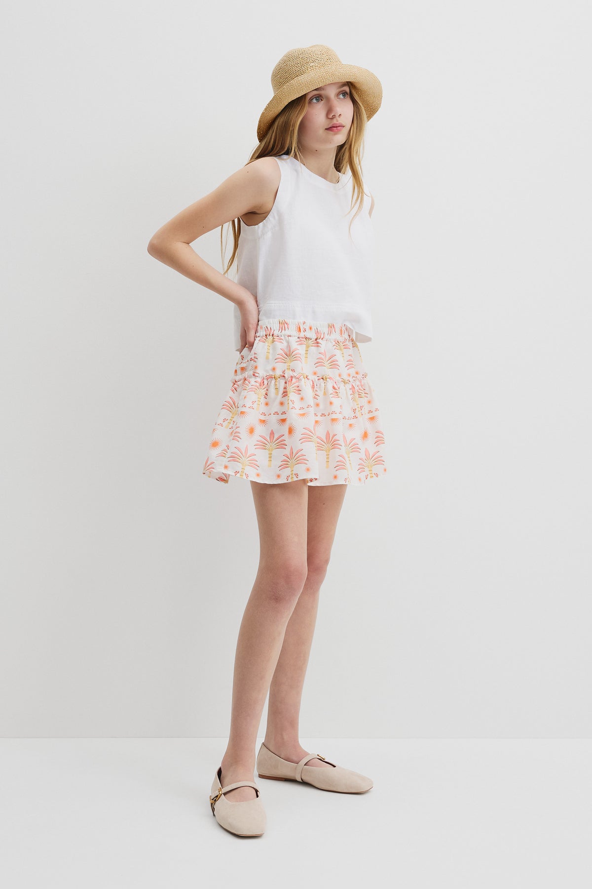 Sunset Print Skirt