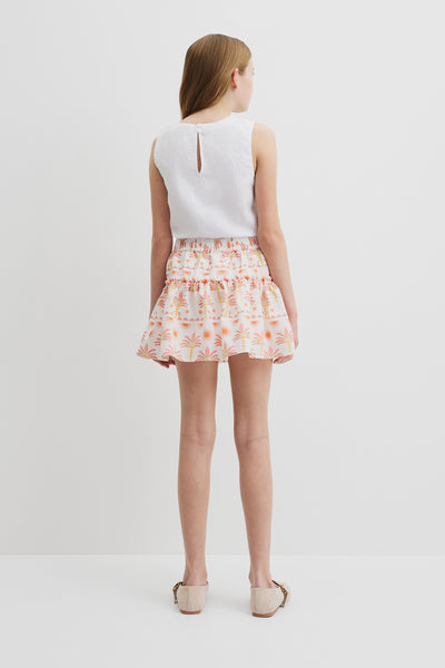 Sunset Print Skirt