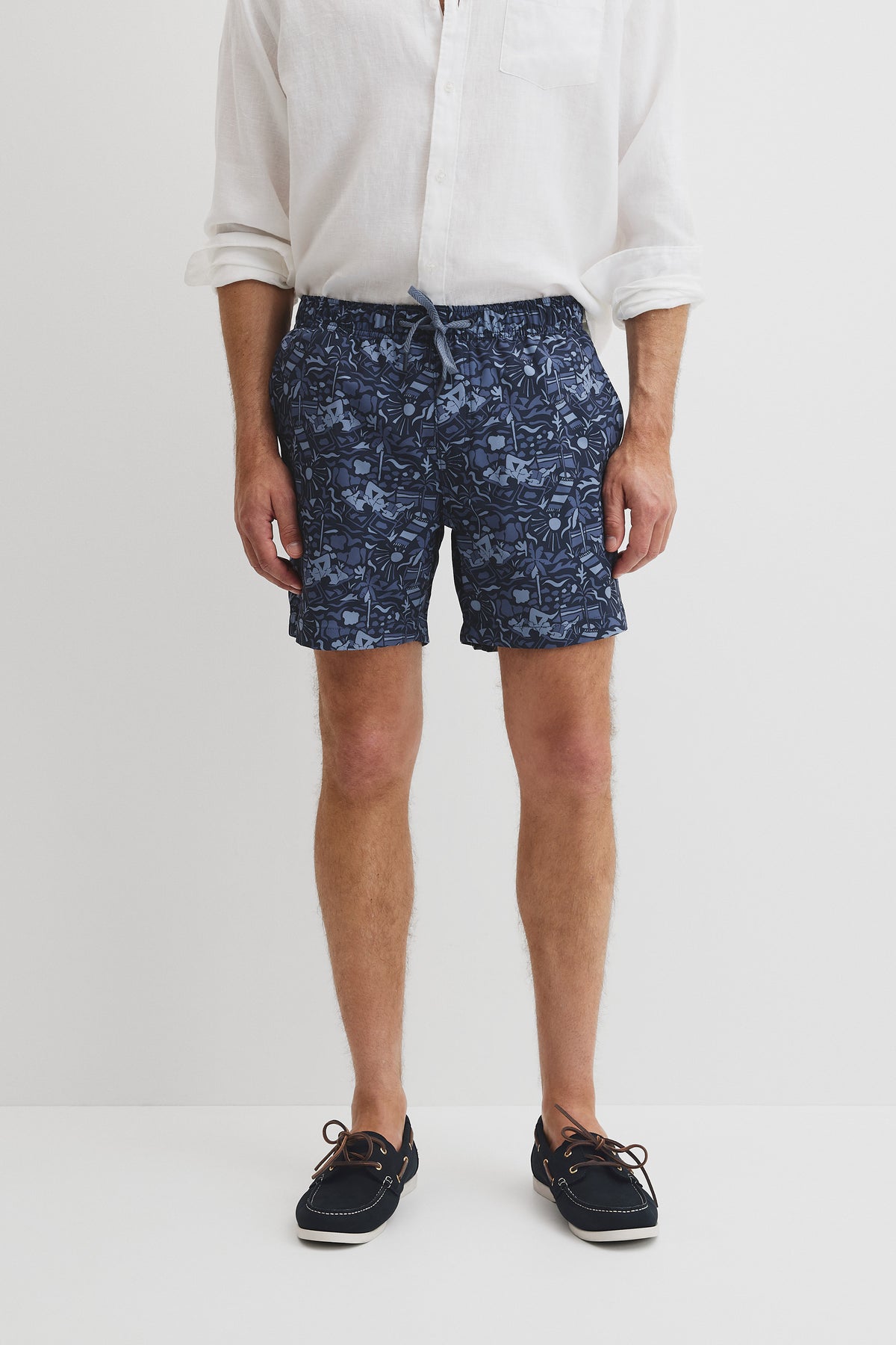 Recycled Polyester Beach Print Swim Short