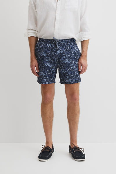Recycled Polyester Beach Print Swim Short