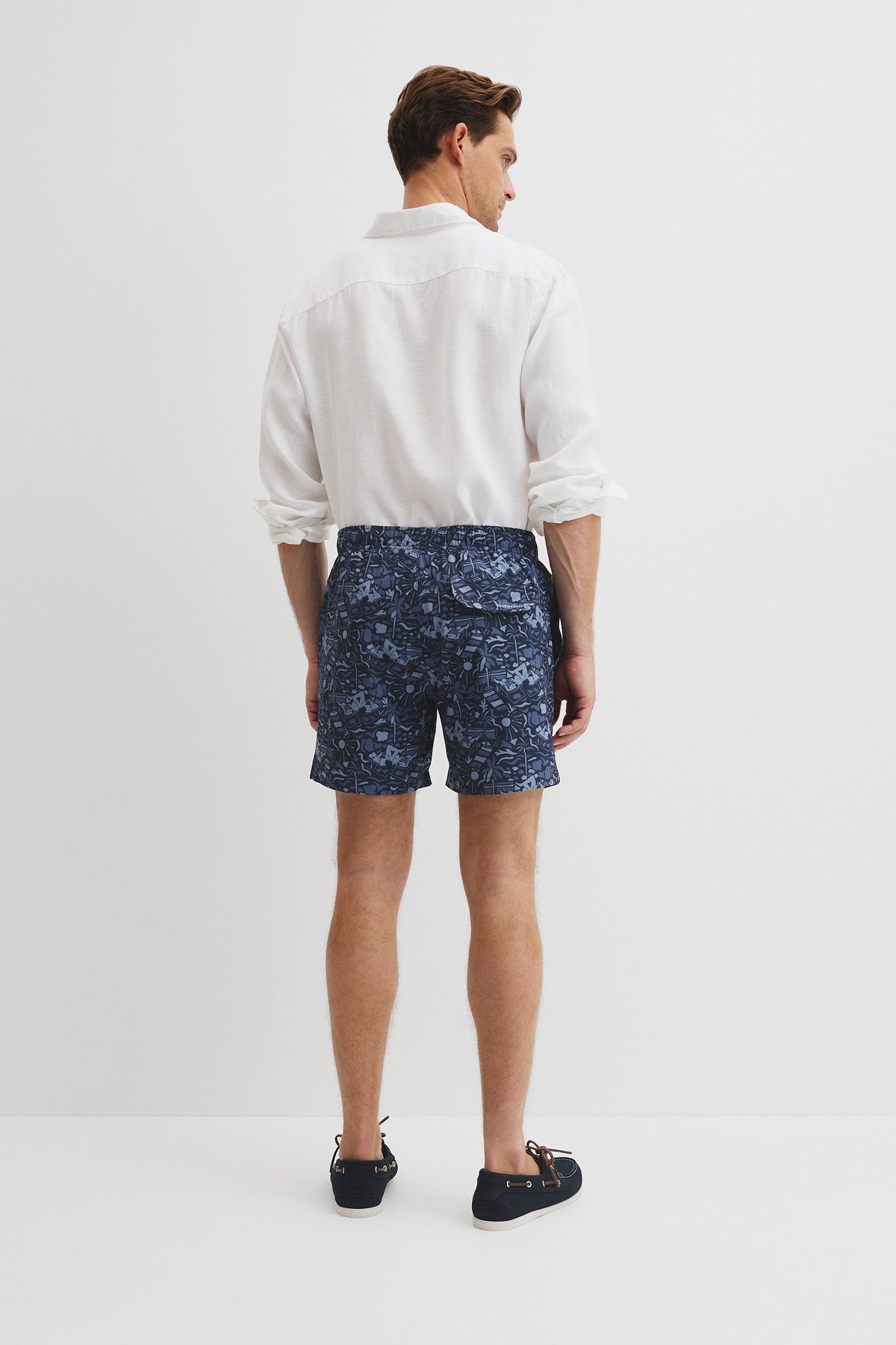 Recycled Polyester Beach Print Swim Short