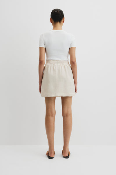 Pull On Linen Skirt