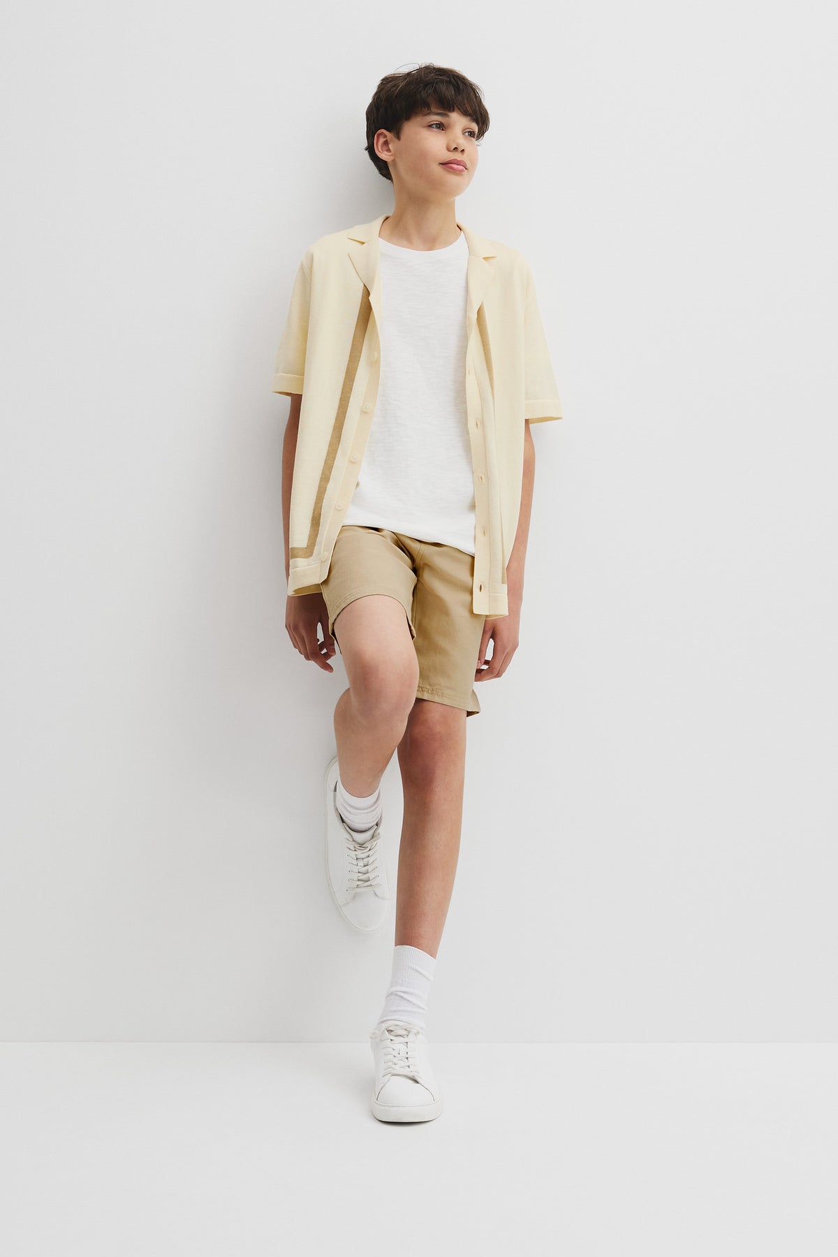 Teen Knit Stripe Detail Shirt