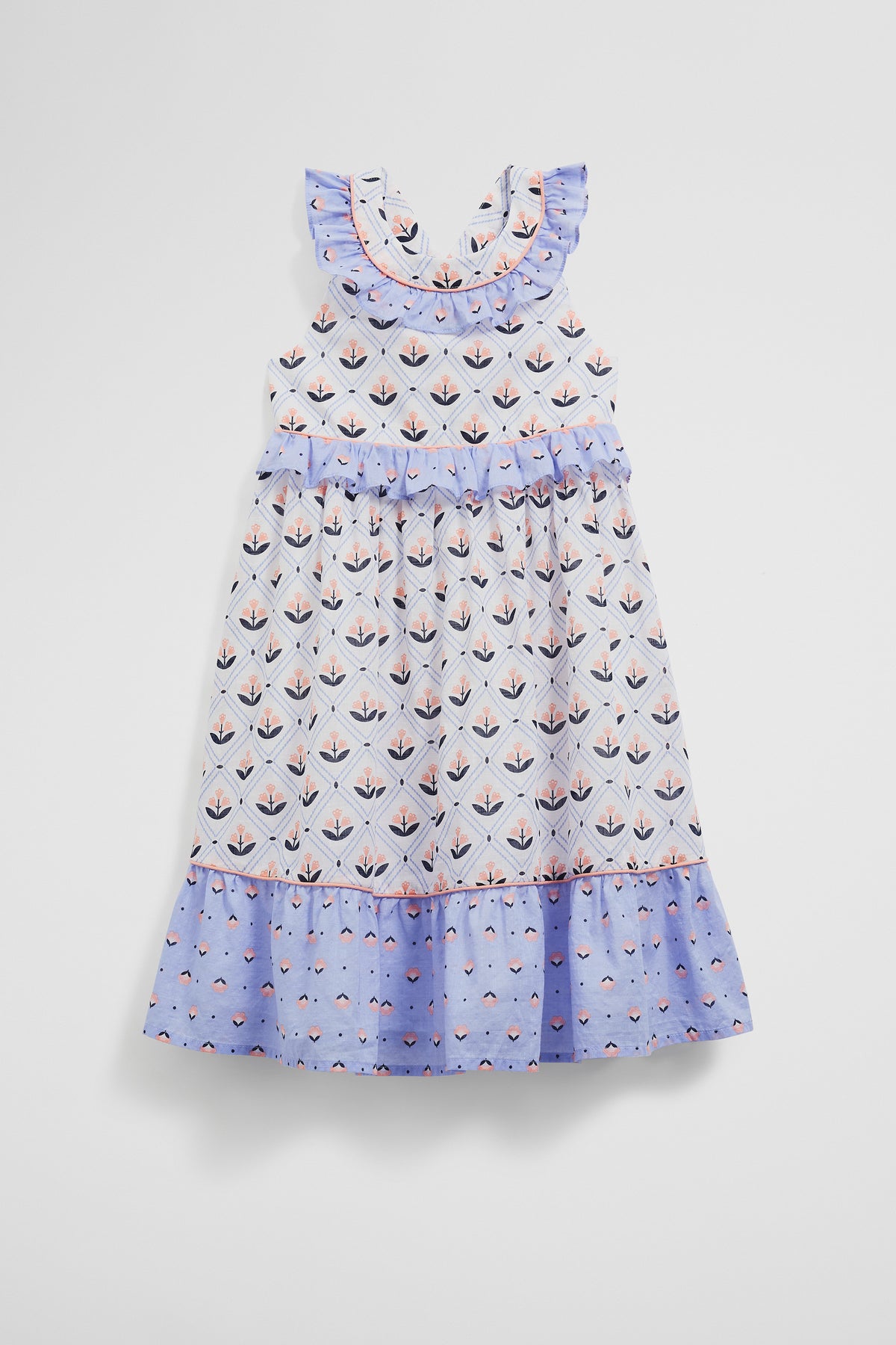 Frill Neck Midi Dress