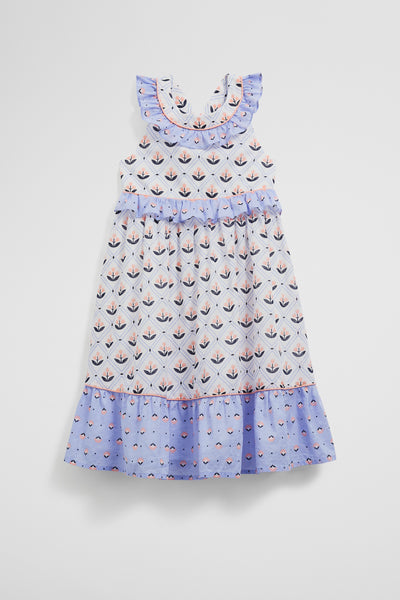 Frill Neck Midi Dress