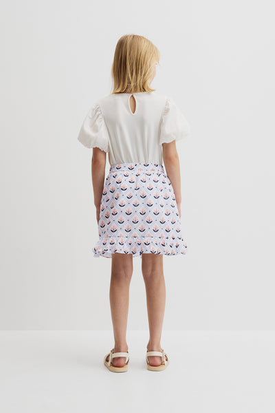 Ruffle Print Skirt