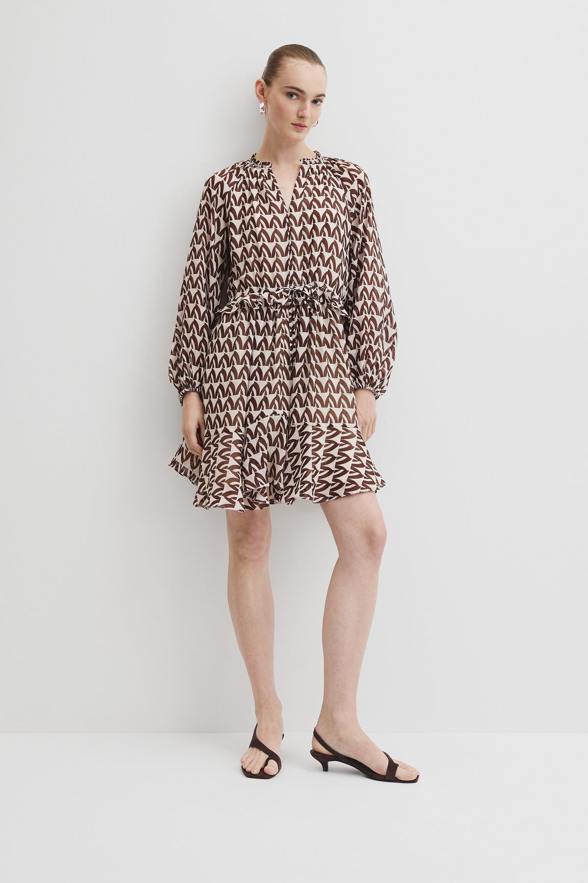 Print Drop Waist Mini