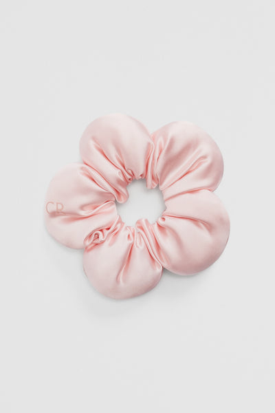 Satin Flower Scrunchie