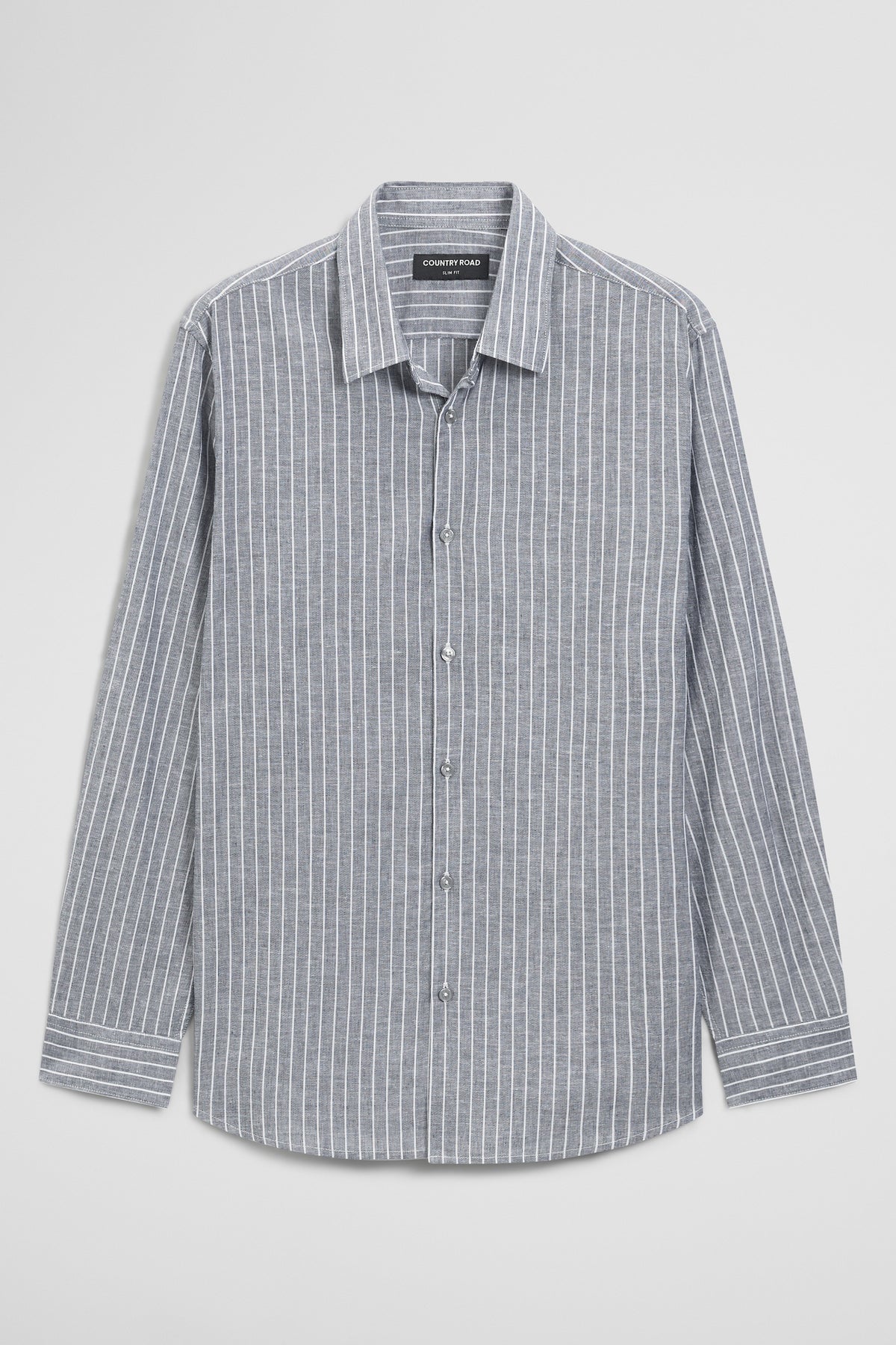 Regular Fit Cotton Linen Stripe Shirt
