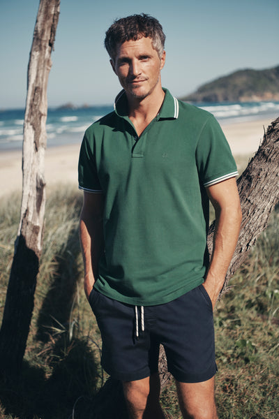 Australian Cotton Cr Logo Pique Polo