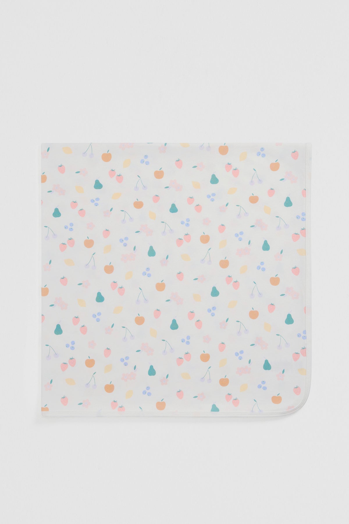 Organically Grown Cotton Fruit Print Blanket