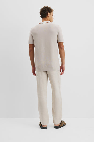 Australian Cotton V-Neck Knit Polo