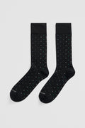 Rib Square Dot Sock