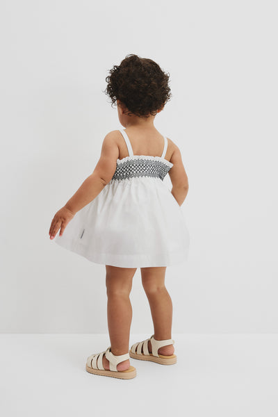Shirred Romper Dress