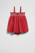 Shirred Romper Dress