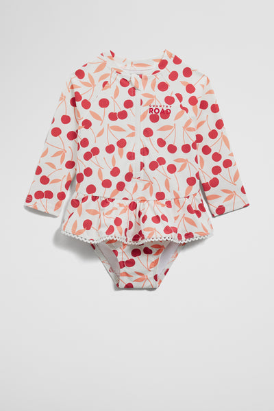 Cherry Long Sleeve Swimsuit
