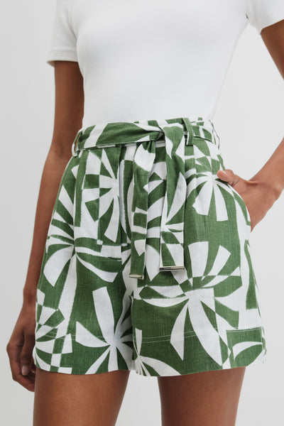Organically Grown Linen Print Short