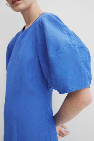 Blouson Sleeve Midi Dress