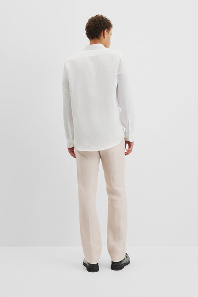 Long Sleeve Slim Linen Cotton Shirt