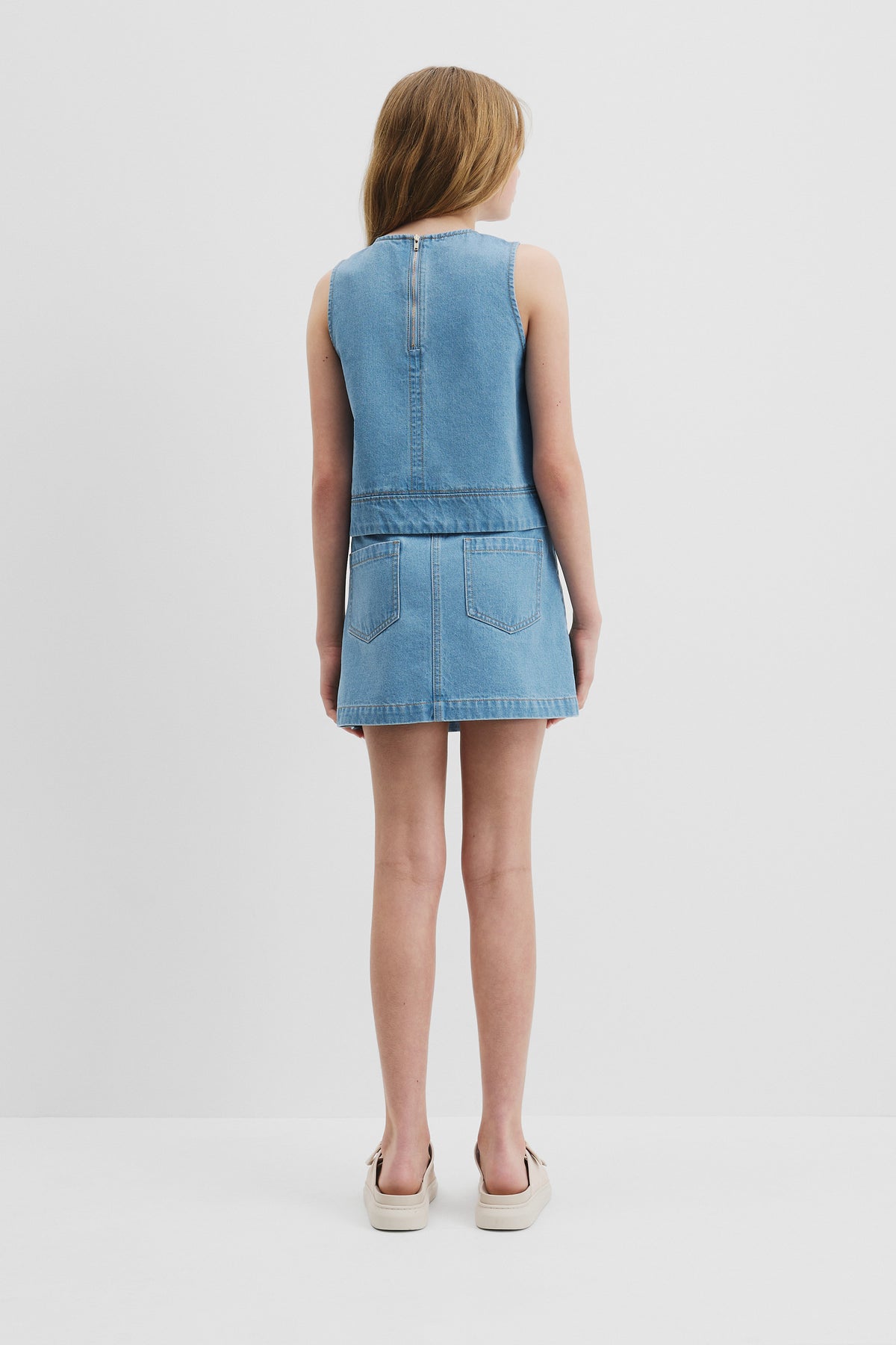 Teen Denim Shell Top