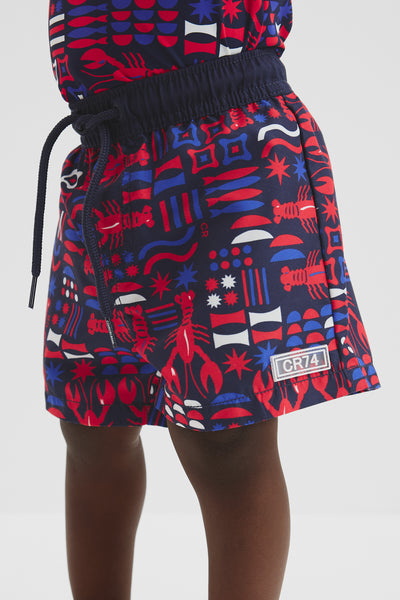 Lobster Geometric Board Short