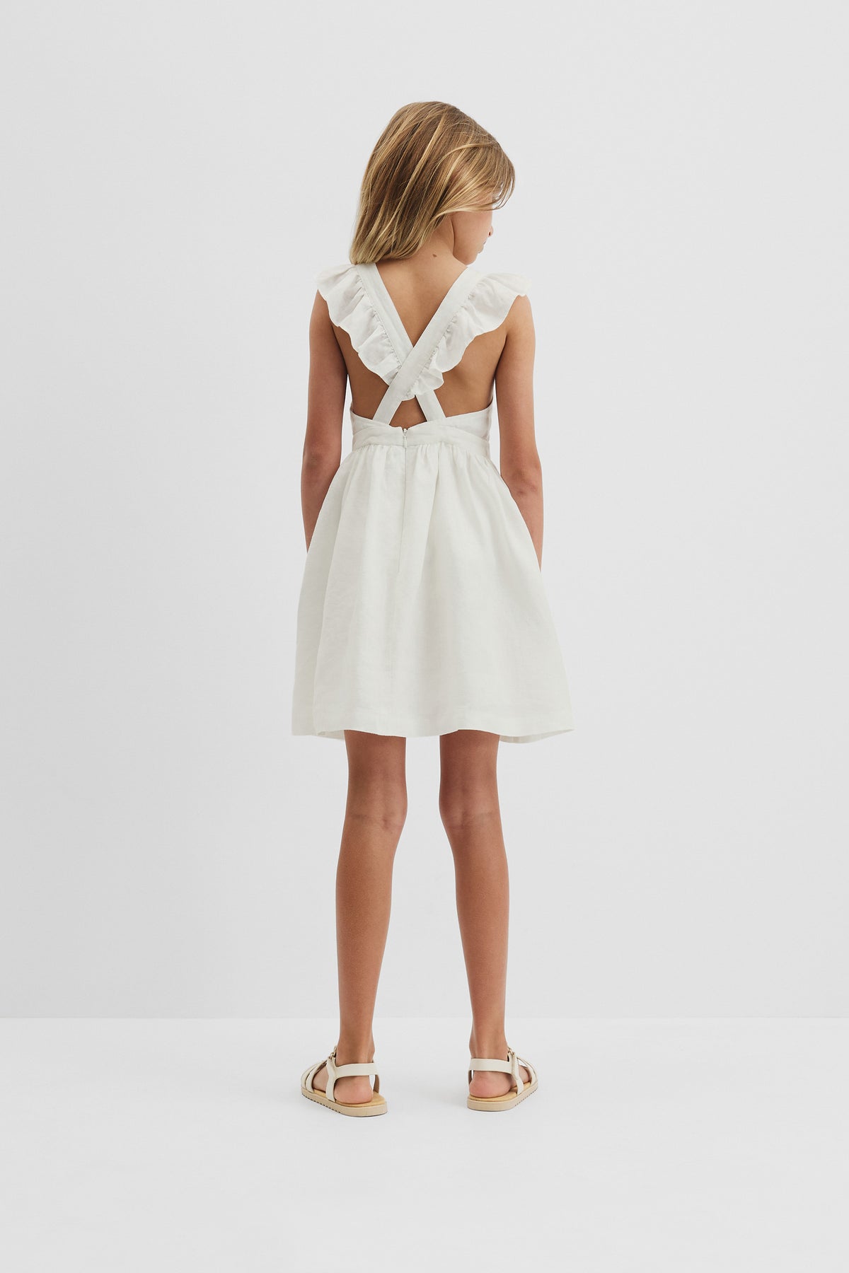 Smock Front Apron Dress