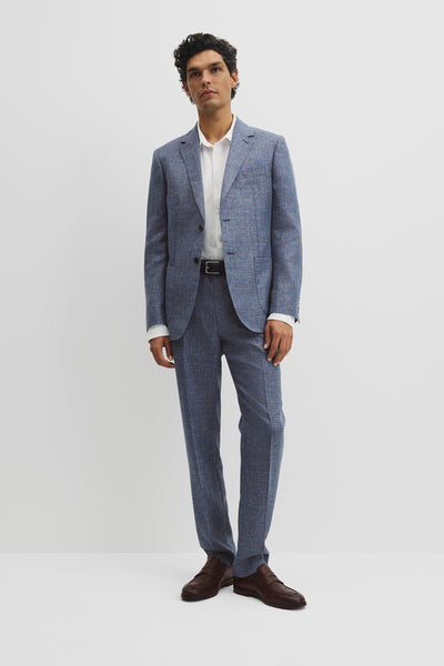 Regular Fit Wool Blend Houndstooth Jacket