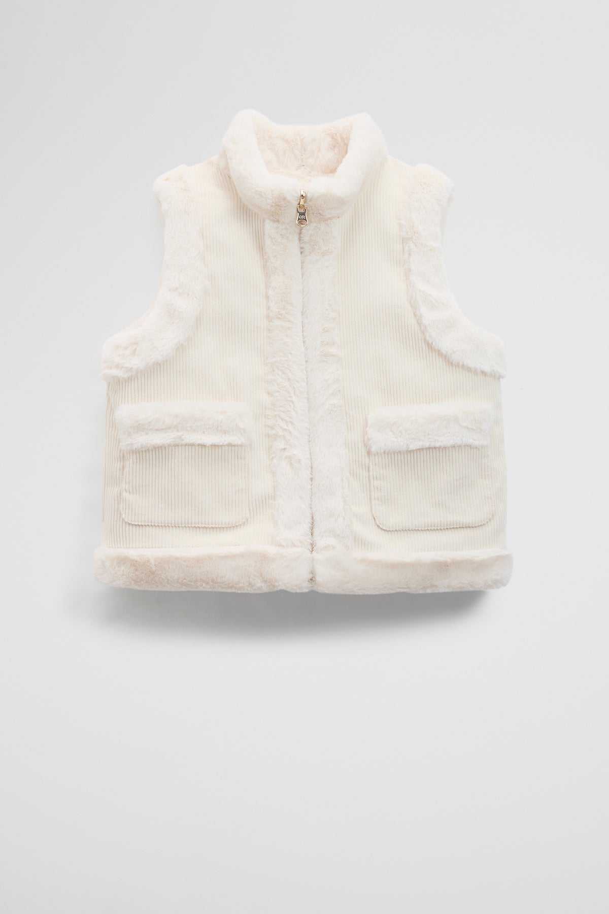 Reverse Faux Fur Vest