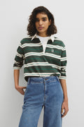 Australian Cotton Stripe Rugby Polo Sweat