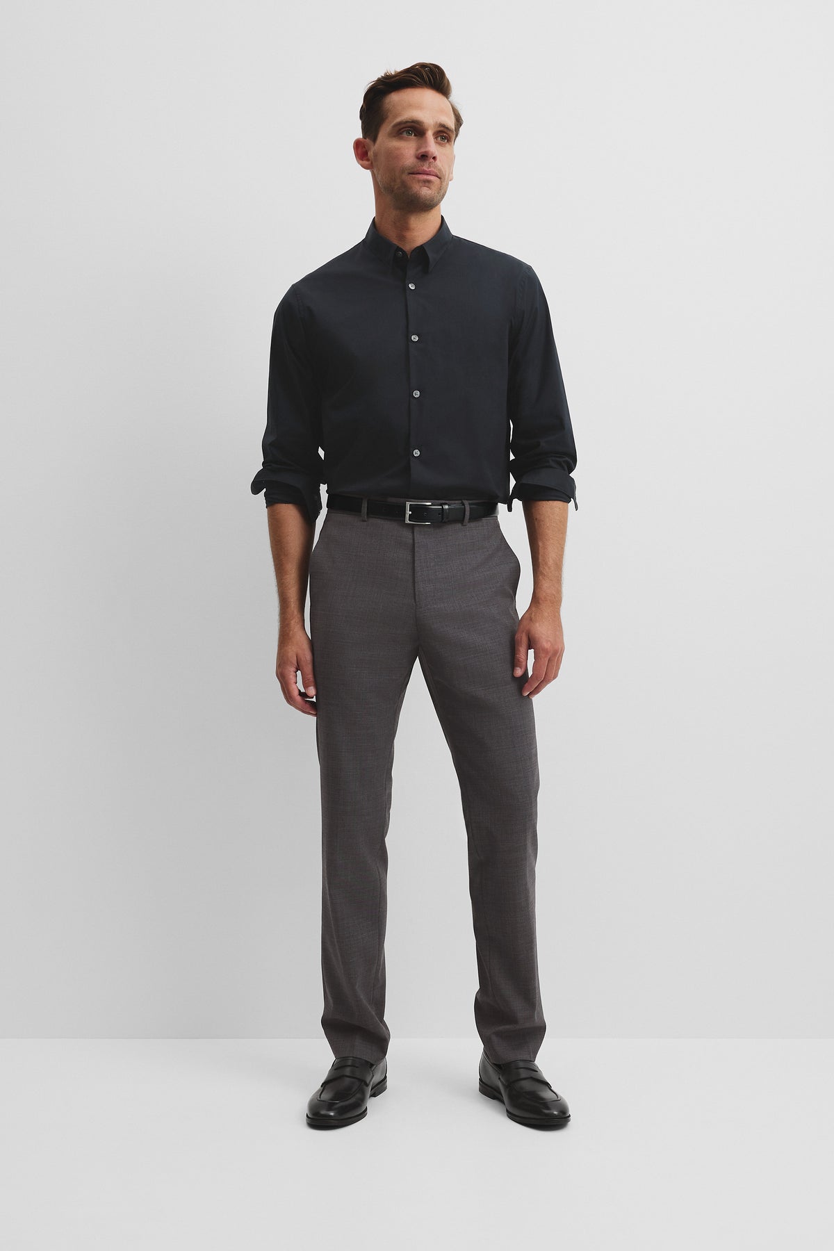 Slim Fit Stretch Cotton Shirt