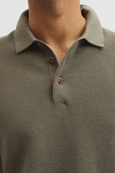 Short Sleeve Australian Good Earth Cotton Pique Knit Polo
