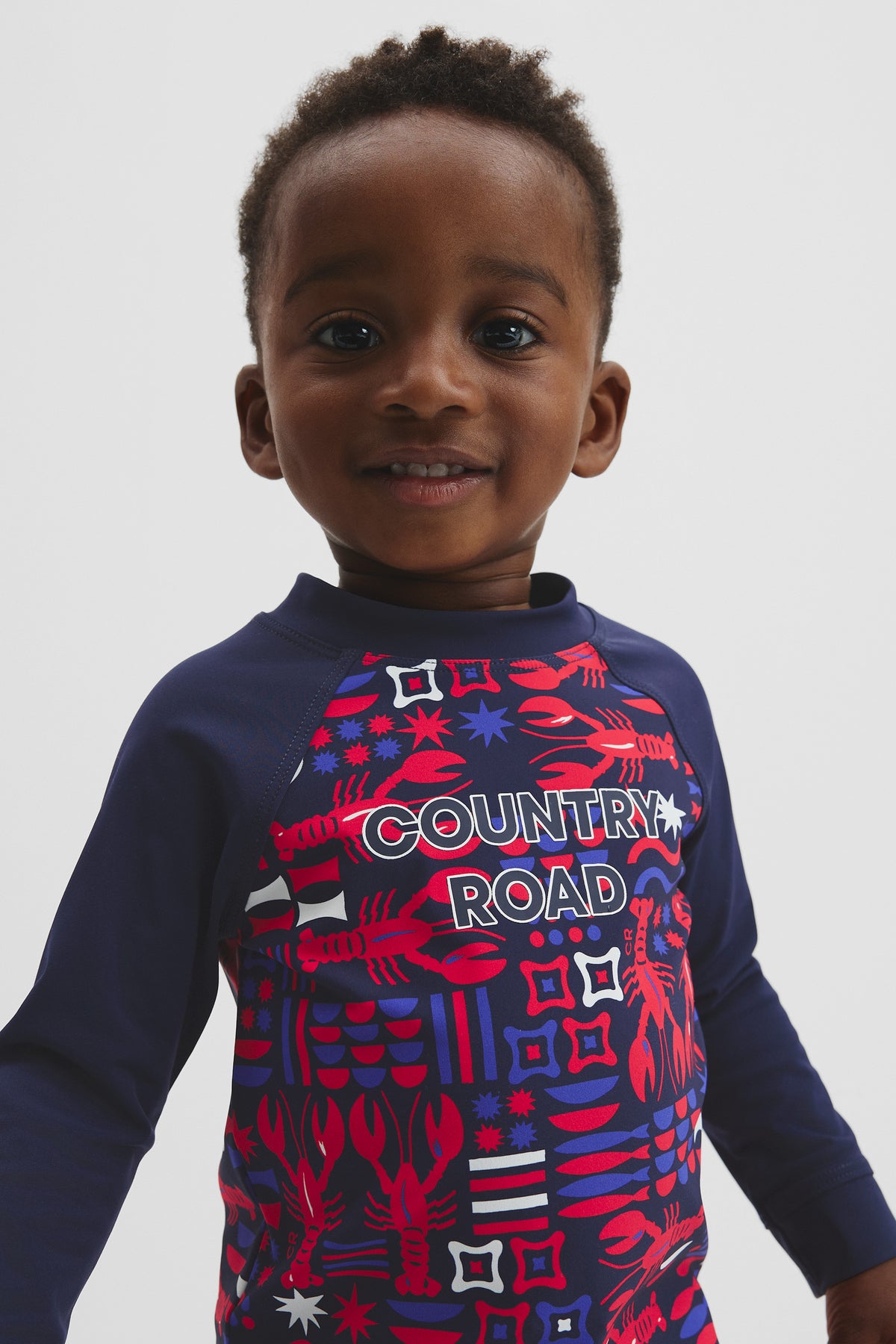 Lobster Geometric Rash Vest