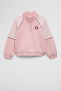 Spliced Half Zip Sweat