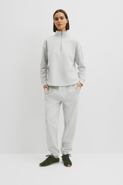Australian Good Earth Cotton Zip Neck Sweat