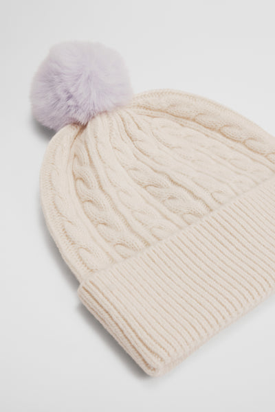 Pom Cable Beanie