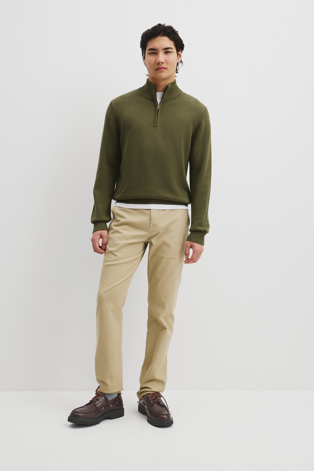 Australian Good Earth Cotton Half Zip Knit